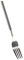 AUNMAS Stainless Steel Dinner Fork, 22~64cm / 8.7~25.1in Adjustable BBQ Long Handle Fork Telescopic Extendable Dinner Fruit Dessert Fork for BBQ Dinner Dessert Sausages