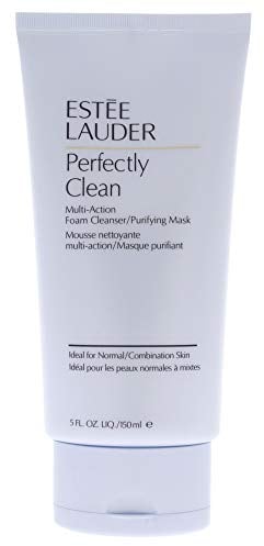 Estée Lauder Perfectly Clean Multi-Action Foaming Face Cleanser/Purifying Face Mask for Normal/Combination Skin, 150 ml