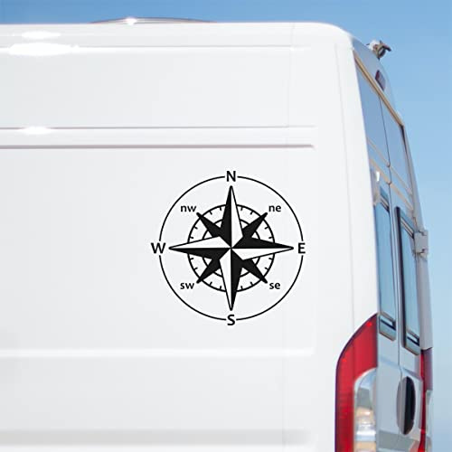 38k Vinyl Graphics Compass Sticker Large Decal for Caravan Motorhome Truck Camper Van Car Vehicle Bodywork