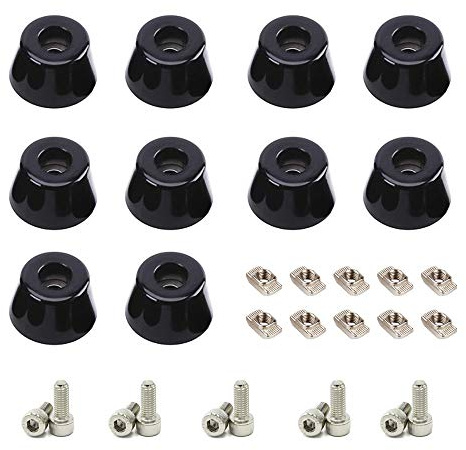 Befenybay 10PC Anti-Vibration Rubber Landing Mat Feet, T-Nuts, M5 Screws with Wrench for 2020-series Aluminum Extrusion Profile
