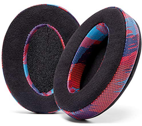 WC PadZ Velour – Ultimativen Ohrpolster von Wicked Cushions – Kompatibel mit Audio Technica, HyperX, SteelSeries Arctis & mehr – Extra dick – Große Öffnung – Weicher Memory Foam |(Speed Racer)