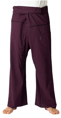 PANASIAM Fisherman Pants Stripe-Design, Purple, XL
