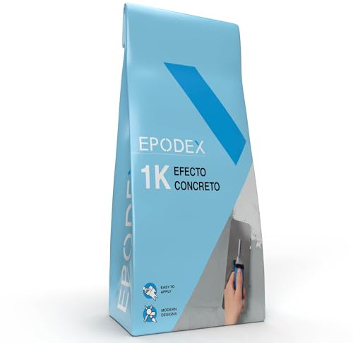 EPODEX CONCRETE EFFECT Enduit décoratif effet béton - Peach | Crépi structuré pour murs, carrelages & plus - Intérieur & Extérieur - 5 kg (5 m² - couche de 1 mm)