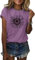 Cicy Bell Maglietta da Donna con Girasole Estiva a Maniche Corte Magliette Larghe T-Shirt da Donna Viola M