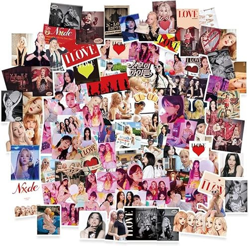 Kpop (G) I-DLE Sticker 105 Stück (G) I-DLE Aufkleber (G) I-DLE I Love Album Sticker Pack (G) I-DLE Merch Poster Sticker (G) I-DLE Sticker Set für Fans Geschenk