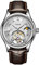 Aesop Mondphase GMT Tourbillon Herrenuhren Mechanisches Tourbillon Handaufzug Herrenarmbanduhren Saphir Wasserdicht Luxus Business Uhr für Herren 7027(Silber mit Weiß)