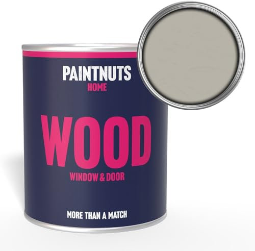 PaintNuts Wood Window & Door Paint - RAL-7044 - SILK GREY Matt 500ml Tin