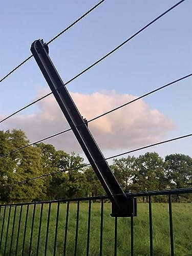 50x Übersteigschutz DOPPELSTABMATTENZAUN Isolator Katzenstopp Zaunerhöhung Überkletterschutz für den Stabmattenzaun Doppelstabmatten Gitterstabmattenzaun Gartenzaun Weidezaun Zaun Zäune