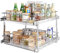 VEVOR Cestello Estraibile Sottolavello da Cucina 2 Ripiani 474x533mm e 452x516mm in Acciaio Cromato, Cestello Scorrevole Cucina Ripiano Carico max. 30kg, Cestello Portautensili Sottolavello da Cucina