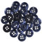 AERZETIX - C67935-25er-Pack runde Nähknöpfe Ø11.5x2 mm mit 4 löchern 18L L18 mit rand - farbe dunkelblau - aus kunststoff - öffnung 1.8 mm - kurzwaren nähen kleidung dekoration
