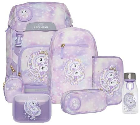 Beckmann Classic Schulrucksack Set 8tlg. (Unicorn Princess Purple)