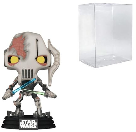 POP! Star Wars - General Grievous with Battle Damage #646 Exclusive Bundled with Compatible Box Protector Case