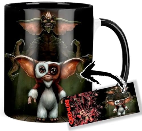 Gremlins Gizmo B Tasse Innen & Henkel Schwarz Keramikbecher Mug