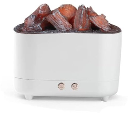 Chimenea Eléctrica Decorativa Chimenea atomizada 3D, lámpara de carbón simulada, humidificador decorativo inteligente de llama simulada for dormitorio Simple for el hogar Chimenea Interior Eléctrica (