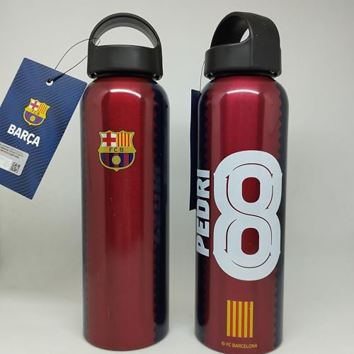 ALUSPORT BOTTLES, botella aluminio FC Barcelona jugador PEDRI 23-24 600 ml