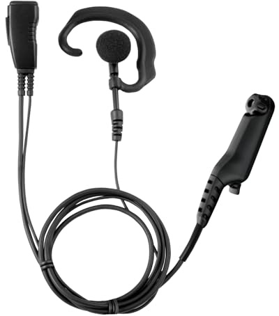 SHEEPDOG MICROPHONES Earhook Earpiece with Microphone, Compatible with Motorola R7, ION and MXP600, Black Cable (LMC-1EH-M20), Premium Headset