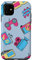 Hülle für iPhone 11 Hülle Retro Gaming Design Videospiel Cool 80's Blau Funky