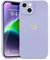 Wirvyuer for iPhone 14 Case Cute Heart Pattern Soft Shockproof Protective Silicone Phone Case for Women Girls, Lilac Purple