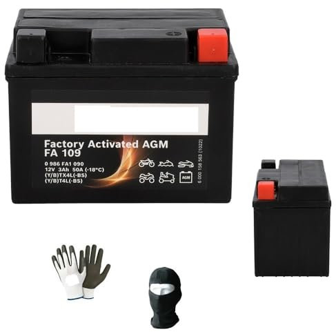 KOMPATIBEL MIT TGB Hawk 50 Jahr 0000 al 0000 YTX4L-BS YT4L-BS FA1090 Batterie GELIEFERT, GELADEN FÜR Gel-SLA-BATTERIEN 3AH 12VOLT 113X70X85CM
