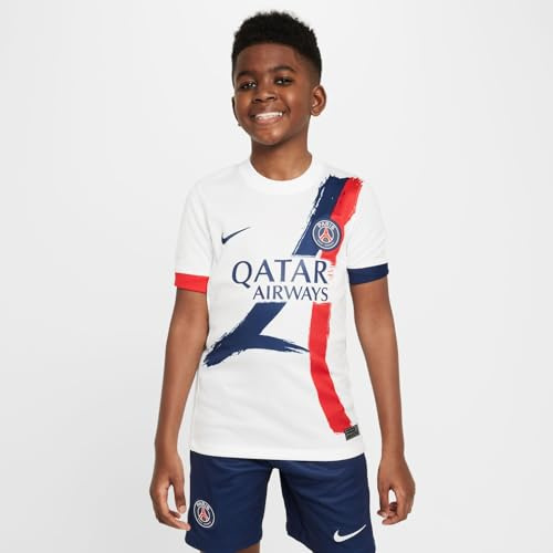 Nike Paris Saint-Germain Dry Fit Stad Aw Unisex Kinder T-Shirt, White/Midnight Navy/Midnight N, 122/128