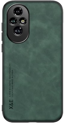 Kepuch Silklike Cover per Honor 200 - Custodia Case Piastra Metallica Incorporata - Verde