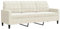 vidaXL Canapé à 3 Places Crème 180 cm Velours, canapé, canapé de Salon, canapé à Trois Places, canapé rembourré, sièges de Salon, canapé en Velours