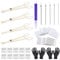 Rayyl 42 Stück Piercing Nadeln Set 12G 14G 16G 18G 20G Nadel und 4 Stück Plastic Clamps für Piercing Zubehör Tools