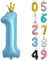 Zahl 1 Luftballon Blau, 101cm Riesen Zahlenballon Nummer 0 1 2 3 4 5 6 7 8 9 10 16 18 21 30 40 50 60 70 80 90 100, 40 Groß Folienballons für Hochzeit Jubiläum, Geburtstagsballons Party Dekoration