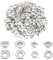 PH PandaHall 160pcs Brass Grommet Eyelet 4 Styles Metal Silvery Eyelets Grommets Self Backing Pack Round Inner Hole DIY Rivet for Shoes Clothing Bead Cores Fabric Leather and Bag Hole: 4~5mm