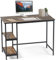 T-THREE.100cm computer home office desk, study table, writing workstation, gaming station with black metal frame and storage shelf, ideal for compact spaces, bedrooms, and student areas.
