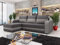 Bestmobilier - Canapé d'angle Convertible avec Coffre Réversible Harvey en Tissu - Canapé Lit - Sofa Gris 4 Places - Angle Droit - ou Gauche - Salon