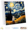 MEIYUDA Peinture par Numero Adulte avec Cadre, Van Gogh Nuit étoilée Chat DIY Peinture à l'huile par Numéros sur Toile Artisanat avec Pinceaux Peintures Acryliques, Decoration Maison Cadeau 30x30cm