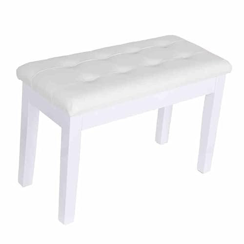 LWZQRVCT Piano Stool Chair,solid Wood Double Music Keyboard Bench Seat Piano Stool,can Bear 330ibs,suitable for Electronic Keyboard Electric Piano Bench Guzheng Guitar(White)