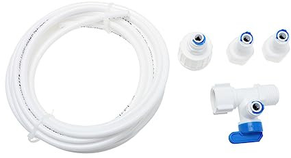 Angoily 1satz Eiswürfelmaschine Wasserzulaufleitung Kit Mit Wasseranschluss Lang Installieren Langlebig Und Kompatibel Mit Verschiedenen Kühlschränken Und Eismaschinen