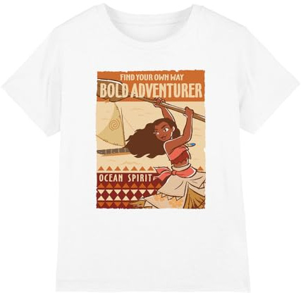 Moana Girl's Moana Bold Adventurer Girls T Shirt T-Shirt