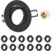 Doughelec 12er Einbaustrahler Rahmen Schwenkbar mit GU10 Fassung, Schwarz Einbaurahmen Aluminium Deckenspots, Rund Flach LED Spots Einbauspots Einbaustrahler 68mm lochmass für Decke 60-75mm 230V