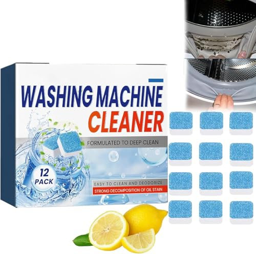 Washing Machine Cleaner, Deep Cleaning Tablets for Front Loader & Top Load Washer, Clean Inside Drum and Laundry Tub Seal, Long-Removes Odor, Lasting Freshness (1)
