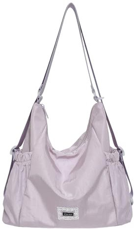 Mabecol 2-in-1 Shopper Tasche Damen, Handtasche, Henteltasche & Rucksack Mittelgroß, Wasserabweisende Umhängetasche aus Nylon, Wandelbare Tote Bag für Alltag, Uni & Reisen, Lila