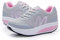 Sneaker & Sportschuhe für Damen weiß beige Leder 42 41Damen Sneaker Outdoor rutschfest Wedge - Walkingschuhe Fitness Abnehmen Schnürer Fashion Plattform Turnschuhe Keile Fitnessschuhe Wanderschuhe