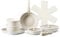VEVOR 17 Piece Pots and Pans Set Nonstick, Detachable Handle Cookware, Space Saving Induction cookware Set, Kitchen RV Cooking Sets, with Frying, Sauce, Saute, Tempered Glass Lids, Oven Safe, White