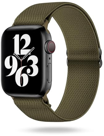 ONEFLOW Flex Loop Kompatibel mit Apple Armband Elastisch, Textil Stoff iWatch Armbänder Damen Herren Sport, Sportarmband Nylon Ersatz Watch Band Flexibel