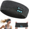Auriculares para Dormir, Auriculares Bluetooth5.2 Diadema para Deportiva y Lado con Altavoces, Antifaz para Dormir para Viajes y Relax, Hombre/Mujer/Adolescentes (Gris Oscuro)