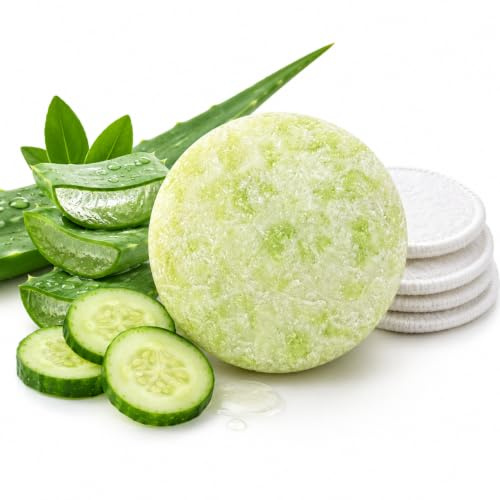 Fester Gesichtsreiniger mit Aloe Vera und Gurke – Gesichtsseife ohne SLS und SCI – feuchtigkeitsspendende und beruhigende Gesichtsseife – für den täglichen Gebrauch geeignet – handgefertigt