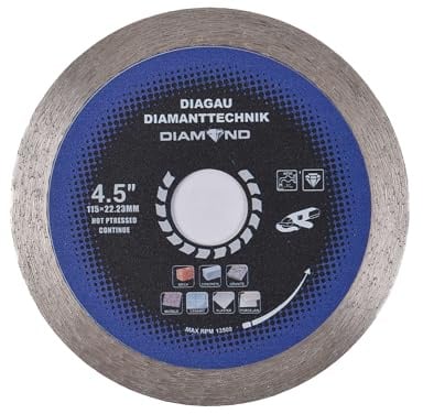 DIAGAU Diamanttechnik Disco diamantato da 300 mm, disco da taglio diamantato, bordo continuo per gres porcellanato e piastrelle bagnato.