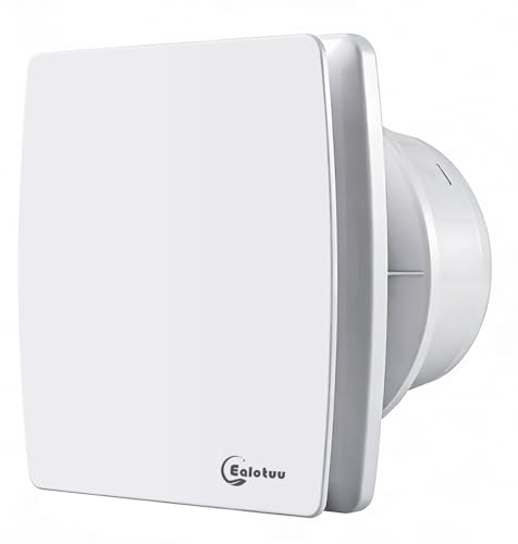 100mm Bathroom Extractor Fan, Wall Window or Ceiling Mounted Ventilation Bathroom Vent Fan for Bedroom, Garage, Attic, 34dB Low Noise, IPX4, 12W, 4 inches Duct, No Timer