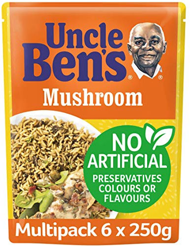 Uncle Bens Mushroom Microwave Rice, Bulk Multipack 6 x 250 g pouches