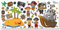 Wandkings Piraten auf Schatzsuche Wandsticker XL Set, 48 Aufkleber, Gesamtfläche 130 x 70 cm