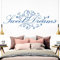 Grandora Wandtattoo Spruch Sweet Dreams I azurblau (BxH) 110 x 41 cm I Schlafzimmer süße Träume selbstklebend Sticker Aufkleber Wandaufkleber Wandsticker W718