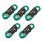 5 x 6m Male to Female XLR Mic Leads/Balanced Microphone Cables / 8 Colours/Multi-Packs Green