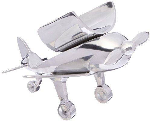 Godinger Silver Art Porte-Bouteille en Forme d'avion Argenté
